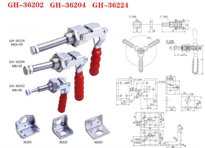 Linha externo da braçadeira 36224 de alavanca push pull que monta Destaco 624M